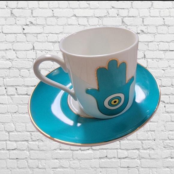 Pasabahce Turkish Coffee Cup, Dekorative Design Patterned Porcelain. - Picture 2 of 4